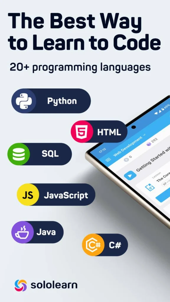 اپلیکیشن SoloLearn برای یادگیری برنامهنویسی – نمای 3