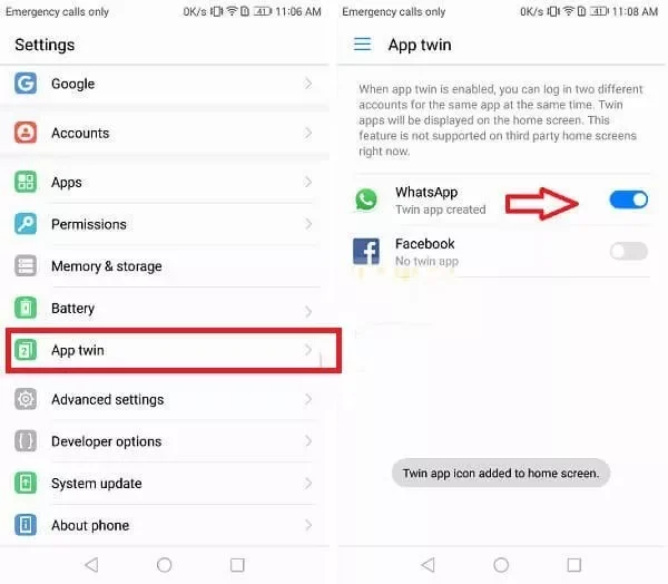App Twin هواوی
