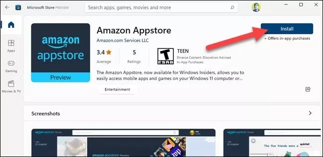 نصب قدیمی Amazon Appstore