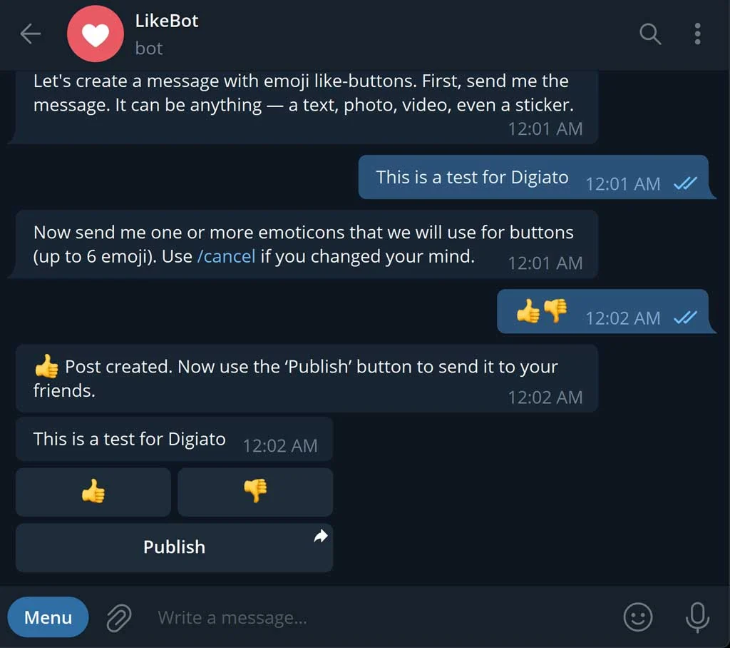 ربات لایک تلگرام