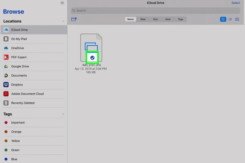 انتقال فایل به آیپد با iCloud Drive – مرحله 12
