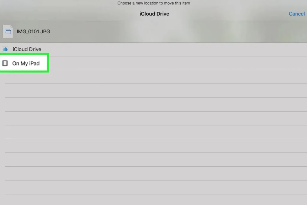 انتقال فایل به آیپد با iCloud Drive – مرحله 14