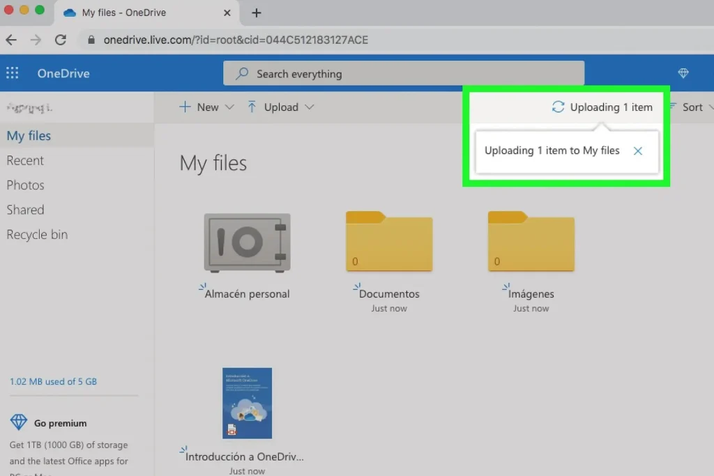 انتقال فایل به آیپد با OneDrive – مرحله 6