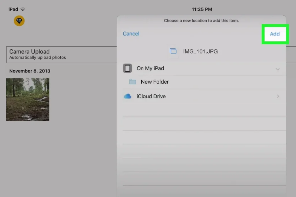 انتقال فایل به آیپد با OneDrive – مرحله 13