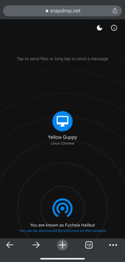 انتقال فایل با Snapdrop بین دستگاهها – مرحله 5