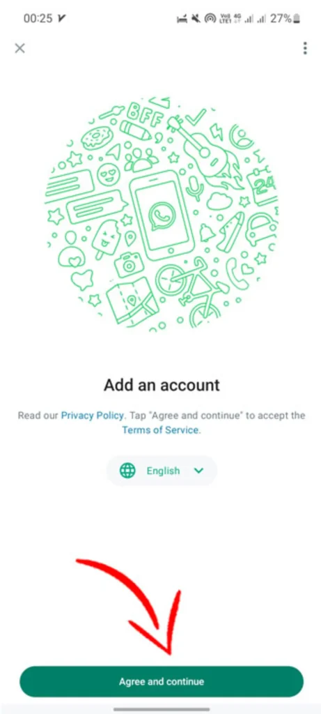 اضافه کردن اکانت دوم واتساپ – مرحله 6