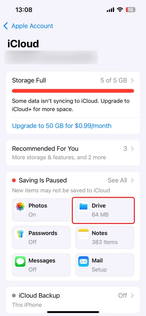 بکاپ واتساپ در آیفون و iCloud – مرحله 1