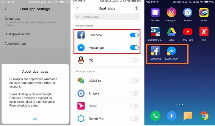 Dual Apps شیائومی