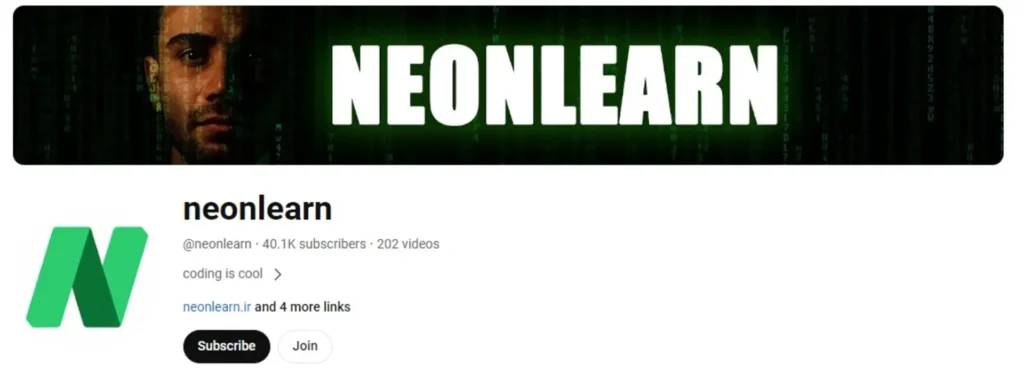 کانال Neonlearn برای آموزش برنامهنویسی